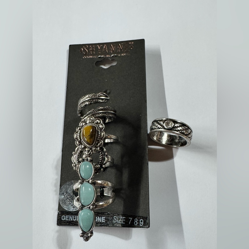 Size: 7, 8 & 9- Shyanne Silver And Blue Ring Collection
